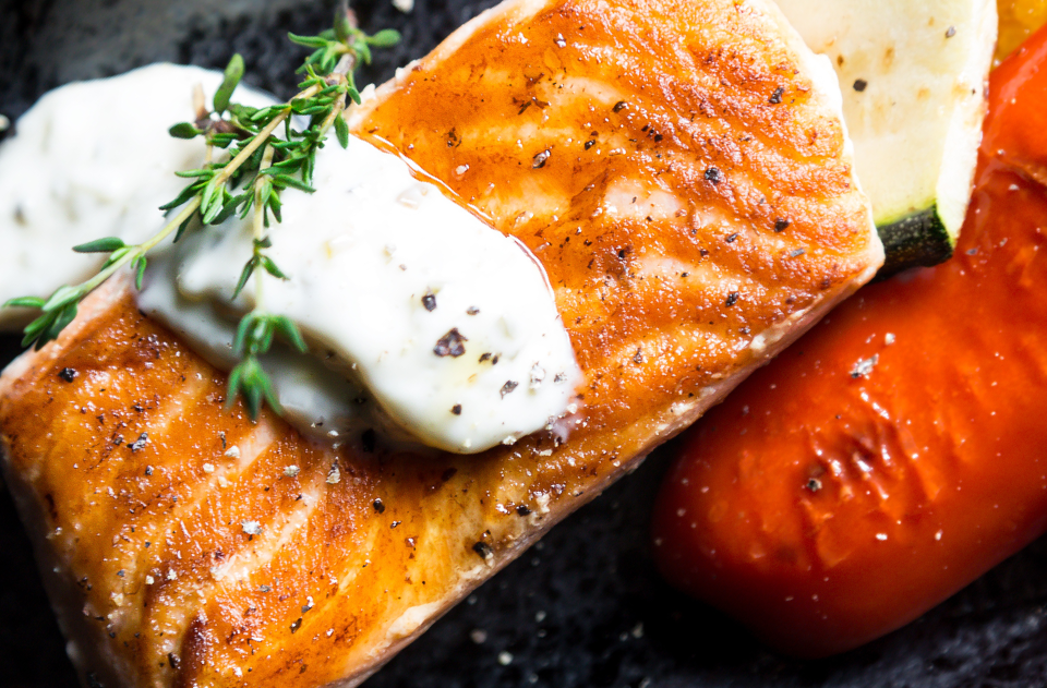 Keto Diet Plan for Beginners, Salmon on a plate with some good sauce