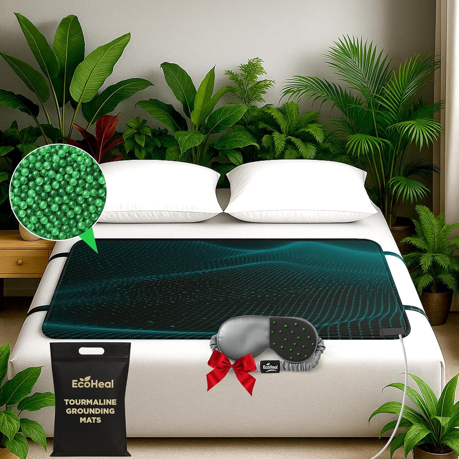 Luxury Tourmaline Grounding Mat for Bed